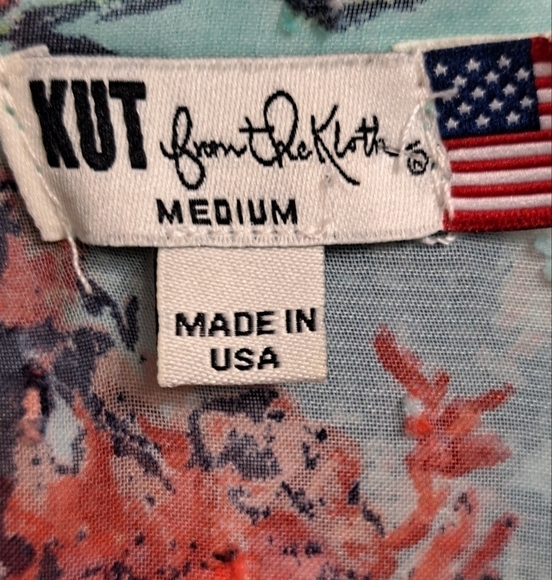 Kut From The Kloth Sheer Floral Tunic  Size M - Picture 6 of 8